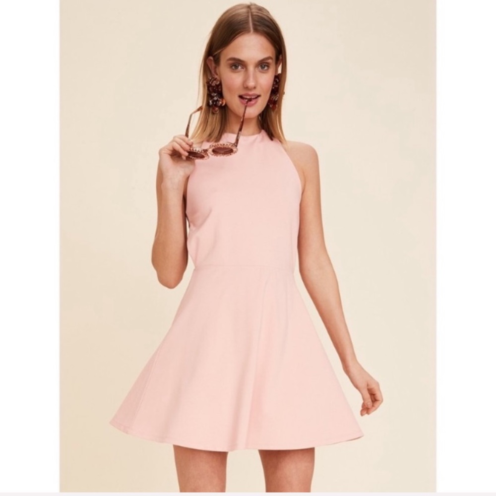 LPA Blush Halter Neck Skater Dress 261 - Picture 4 of 7